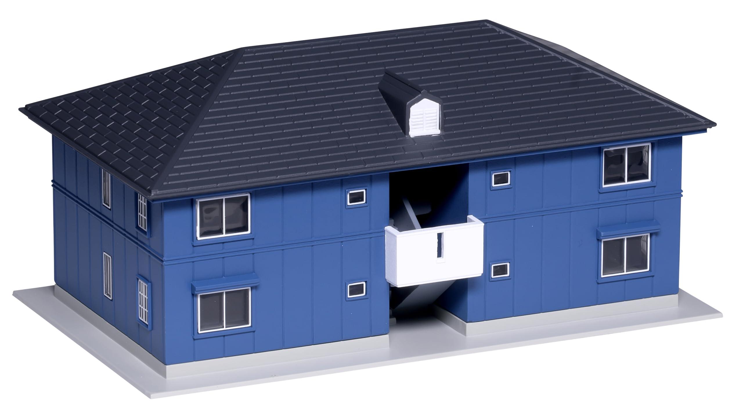 KATO N Gauge Two-Story Apartment Building, Navy Blue, Diorama Accessories 23-402D
