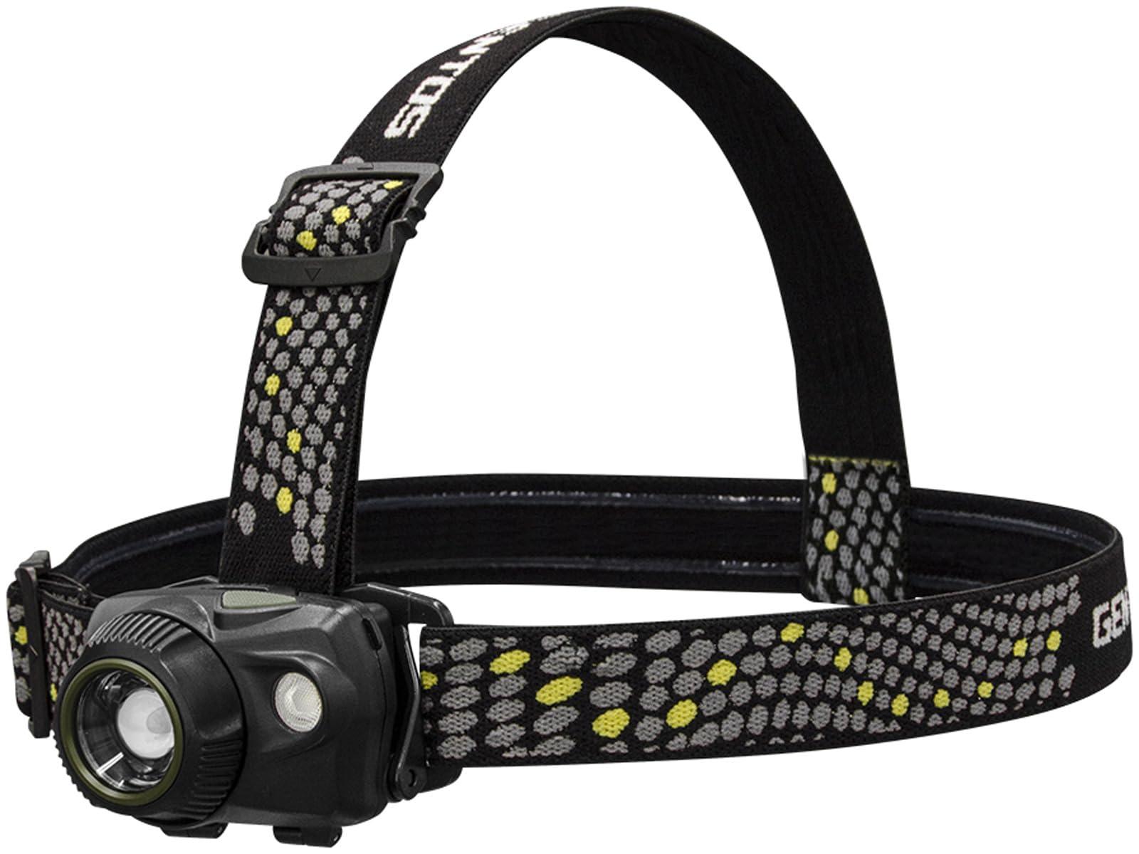 GENTOS LED Headlamp Uses 3 AAA batteries or dedicated rechargeable battery (sold separately) Double Star WS-743HD