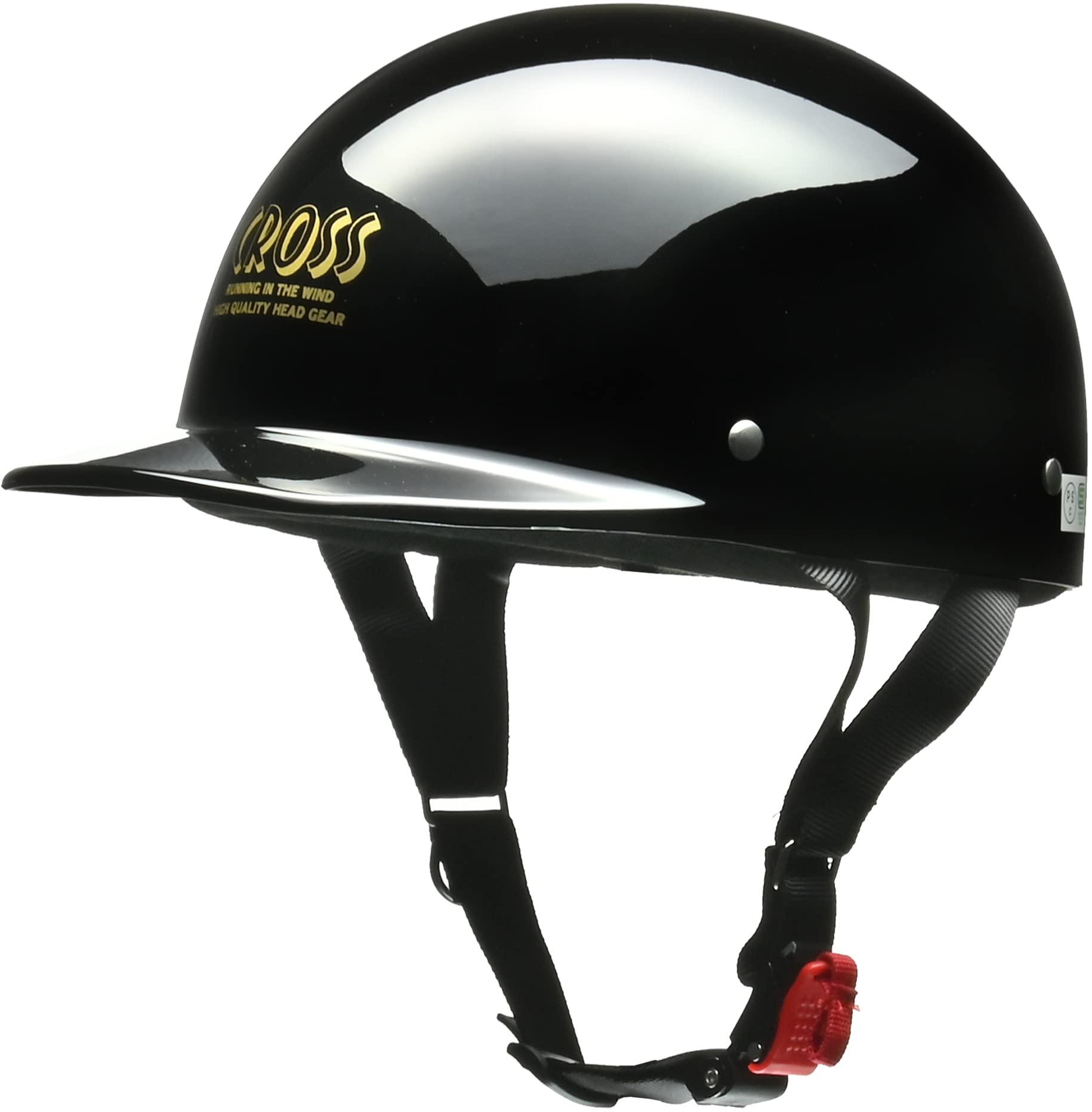 LEAD Motorcycle Helmet Cross Half Black Free Size CR680 -