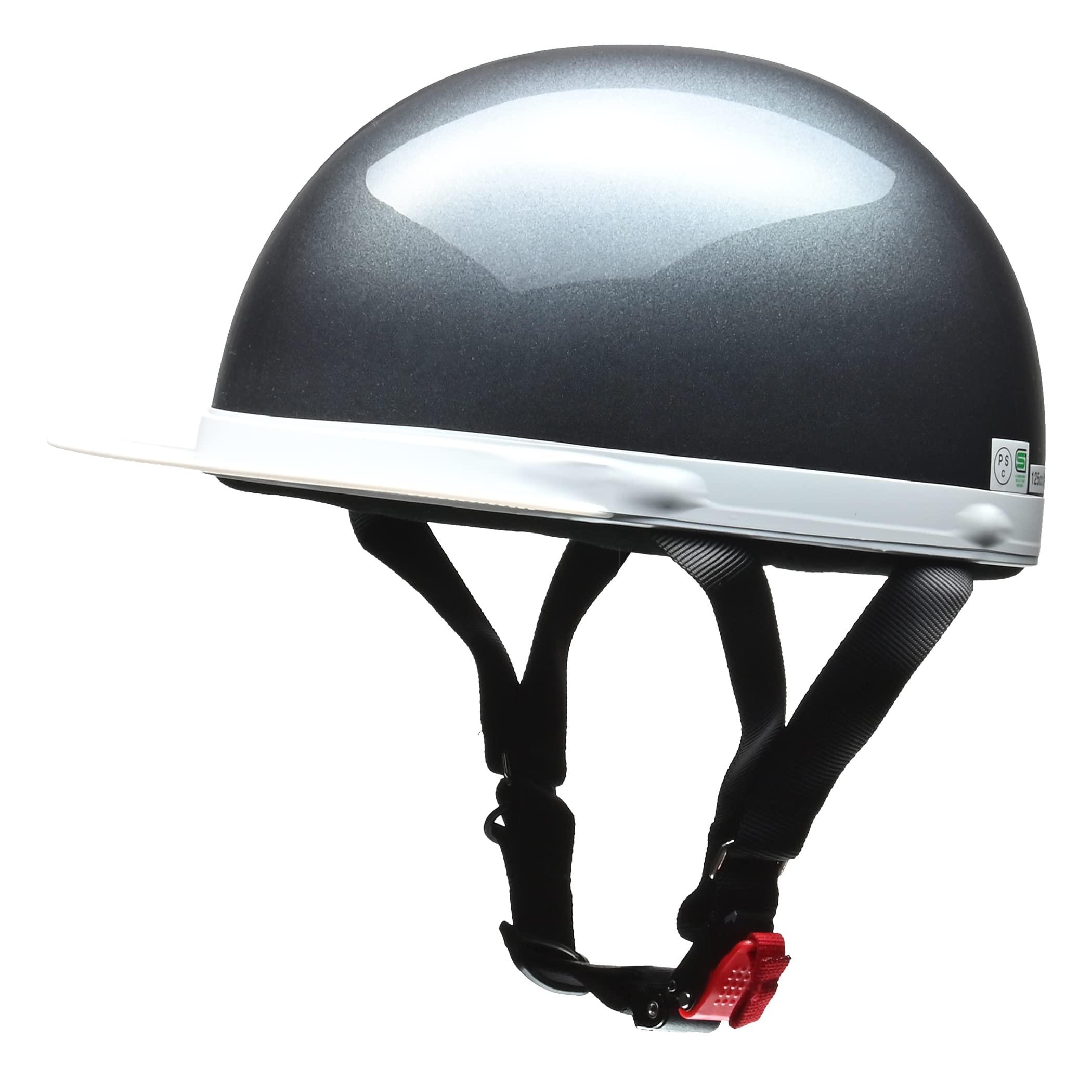 LEAD Motorcycle Helmet Cross Half CR-740 Gun Metallic Free Size 57~60cm