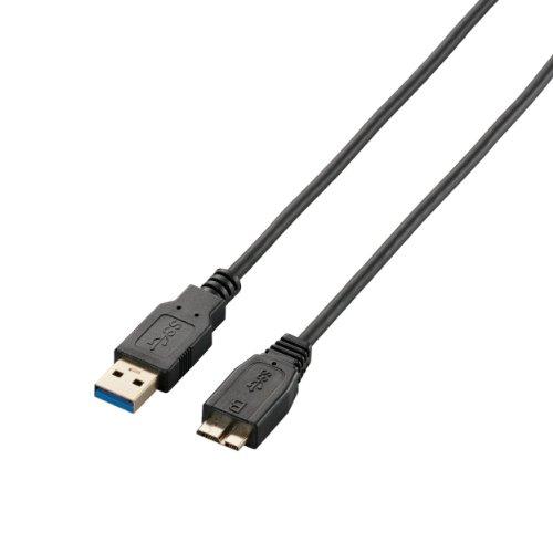 ELECOM USB Cable  USB 3.0 (USB Type-A Male to microB Male) Slim 2m Black USB3-AMBX20BK