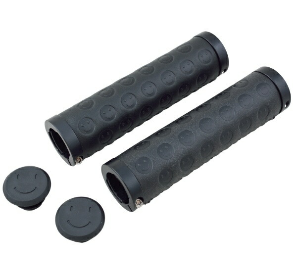 I Live Bicycle Grips [Smile Grip Leather] Black Left & Right Set Small