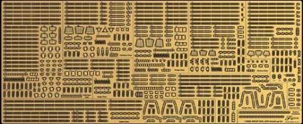 Fujimi Models 1/3000 Detail-Up Parts Series No.8 1/3000 Japan Maritime Self-Defense Force Escort Ships (DDH-class + DDG-class) Genuine Photo-Etched Parts