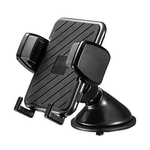 Sanwa Supply Smartphone Car Mount Holder (Compatible with Wallet-Style Cases, On-Dash Type) Black CAR-HLD11BK