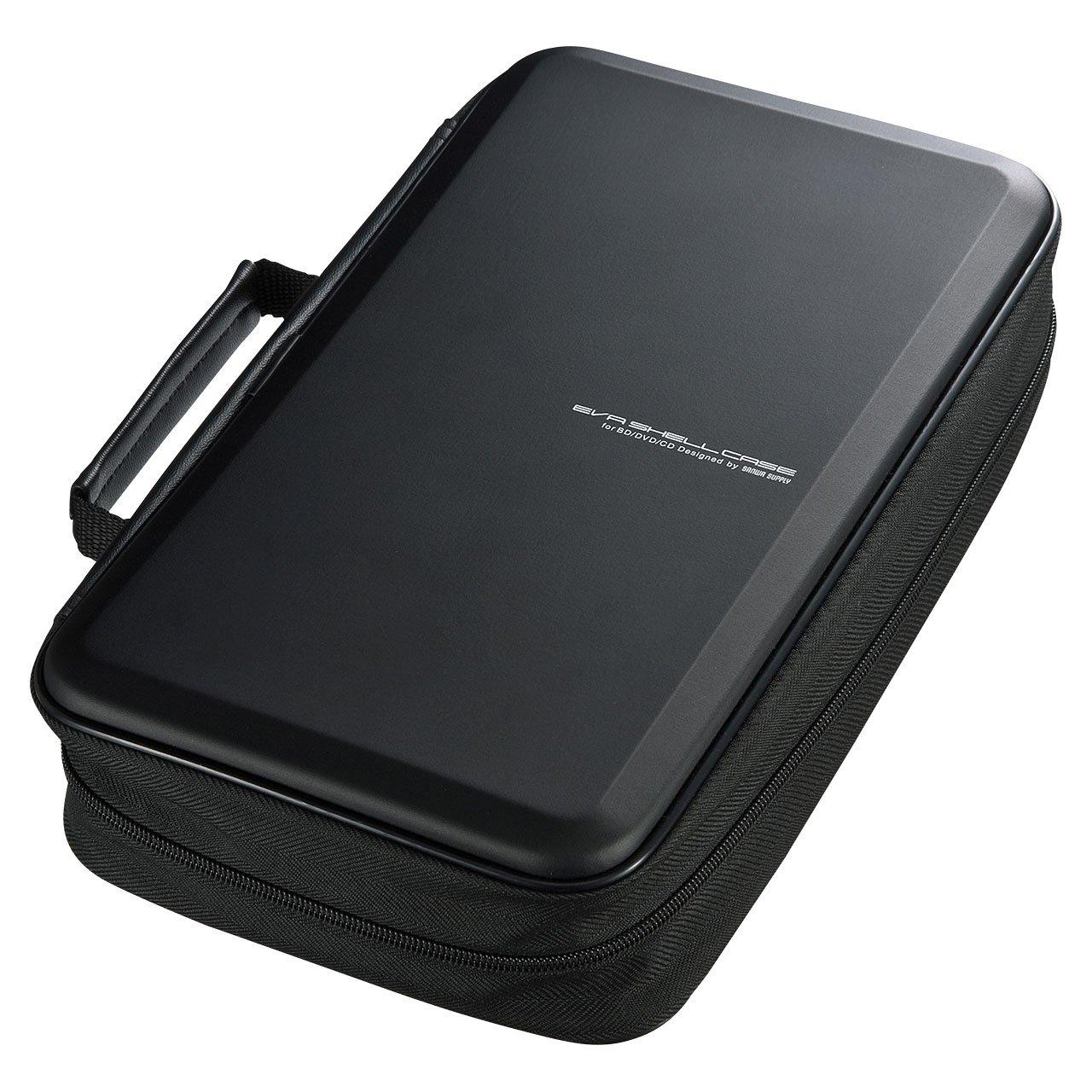 Sanwa Supply Blu-ray Disc Compatible Semi-Hard Case, Holds 104 Discs, Black FCD-WLBD104BK