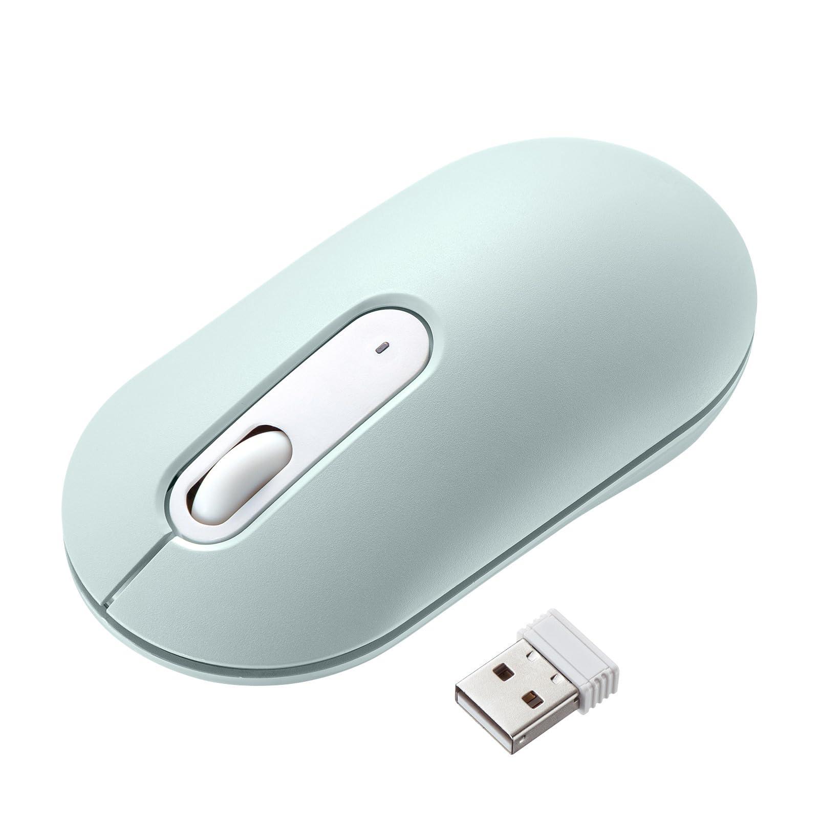 Sanwa Supply Silent Wireless Mouse (Green) MA-WBS327G