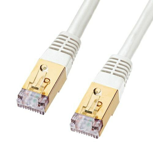 Sanwa Supply CAT7 LAN Cable (2m) 10Gbps/600MHz RJ45 White KB-T7-02WN