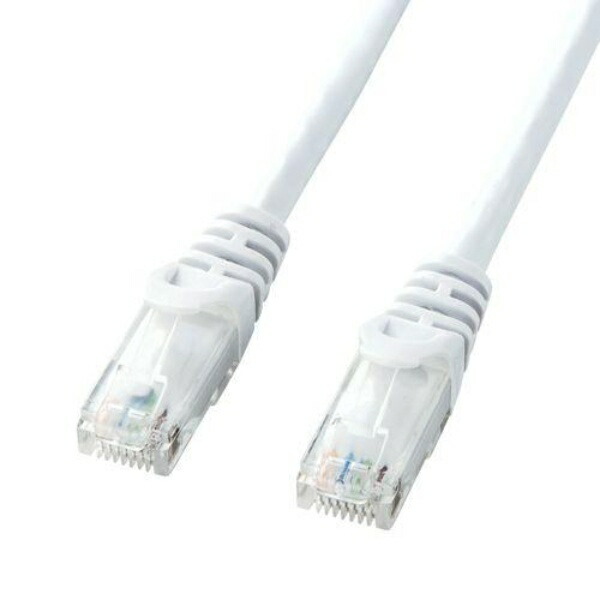 Sanwa Supply CAT6 LAN Cable (15m) UTP 1Gbps/250MHz RJ45 Snap-Proof White LA-Y6-15W