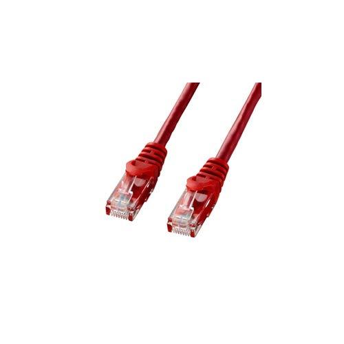 Sanwa Supply CAT6 LAN Cable (15m) UTP 1Gbps/250MHz RJ45 Snap-Proof Red LA-Y6-15R