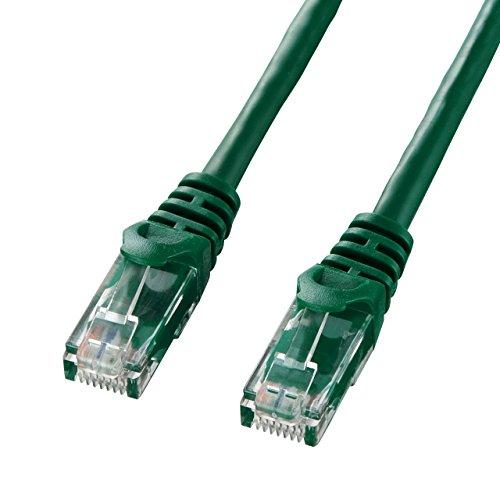 Sanwa Supply CAT6 LAN Cable (15m) UTP 1Gbps/250MHz RJ45 Snap-Proof Green LA-Y6-15G