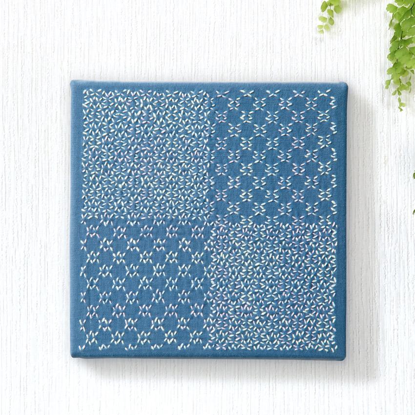 Olympus Silk Sashiko Kit SASHIKO interior Fabric Panel Mountain Range Tsuzuki Yamagata OLY-SK440