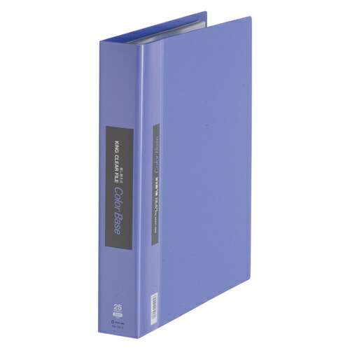 King Jim Clear File Color Base Refillable Type Maximum Capacity 120 Pockets 30-Hole A4 Vertical Blue 139-3-B