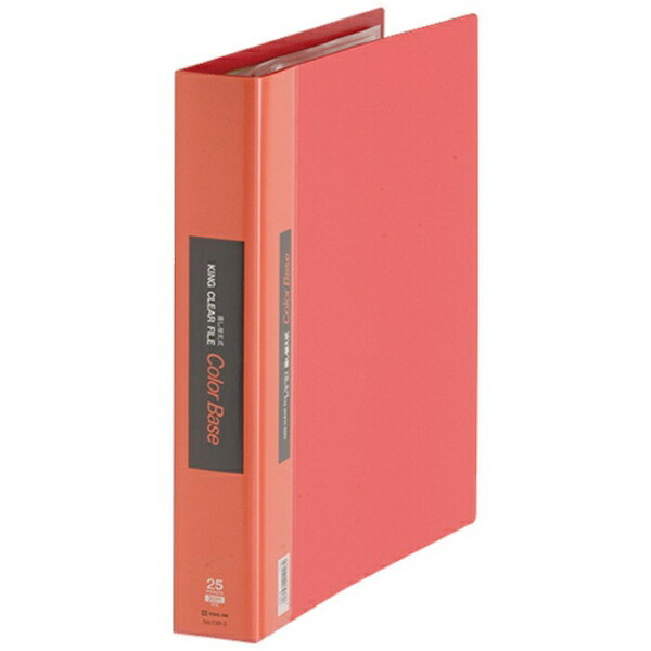 King Jim Clear File Color Base Refillable Type Maximum Capacity 120 Pockets 30-Hole A4 Vertical Red 139-3-R