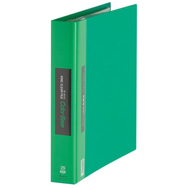 King Jim Clear File Color Base Refillable Type Maximum Capacity 120 Pockets 30-Hole A4 Vertical Green 139-3-G