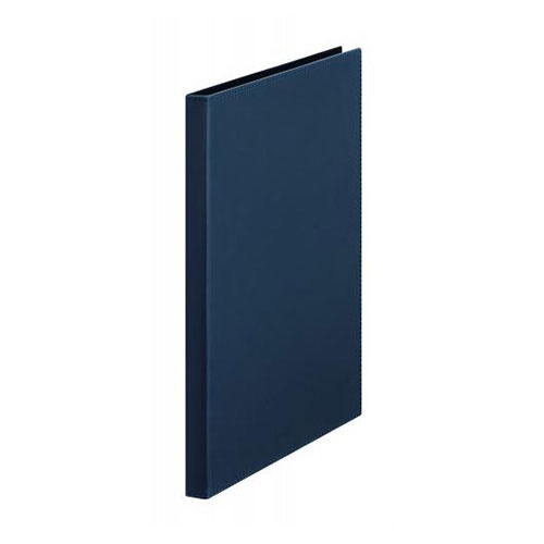 King Jim Clear File Leather Fest Synthetic Leather 40-Pocket A4 Vertical Navy 1931LUW-NV