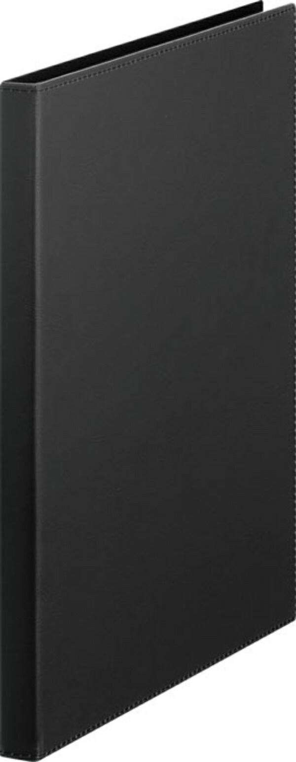 King Jim Clear File Leather Fest Synthetic Leather 40-Pocket A4 Vertical Black 1931LUW-BK