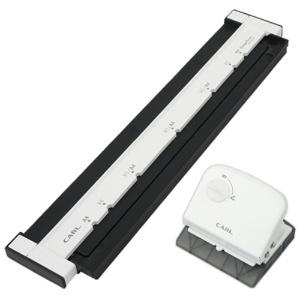 Karl Office Supplies Gauge Punch for Loose-Leaf Paper, Multi-Hole Compatible with A4/30-Hole and B5/26-Hole, 5 Sheets, Black, Made in Japan GP-J2630-K