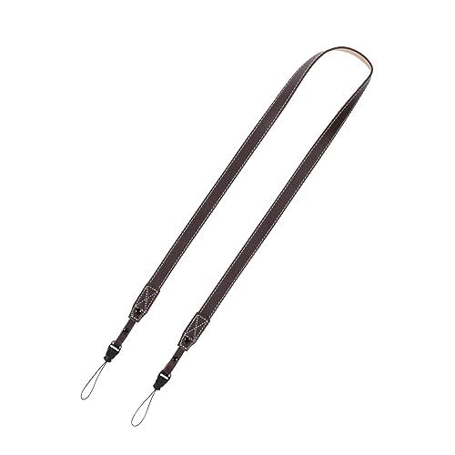 [Etsumi] Camera Strap Dual Point Leather Strap 2 for Compact Cameras, Smartphone Cases, etc. Buckles on Both Ends One-Touch Attachment Genuine Leather Brown VE-2440