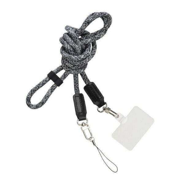 [Etsumi] Phone Strap Smartphone Strap Dual Rope Smartphone Shoulder Strap Crossbody Neck Strap Shoulder Strap Compatible with iPhone, Galaxy, Google Pixel, Xperia and various smartphones Smartphone Strap Holder Included Black VE-2344