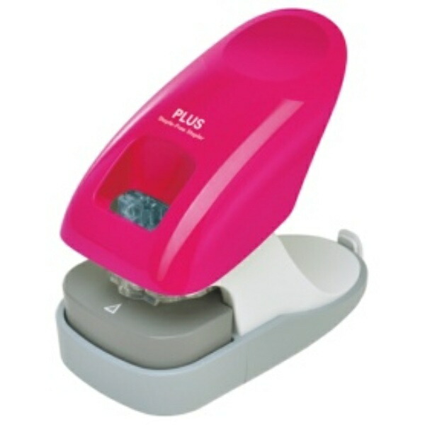 PLUS Stapler Staple-Free Stapler Paper Clinch Desktop Type 12-Sheet Capacity Pink 31-212