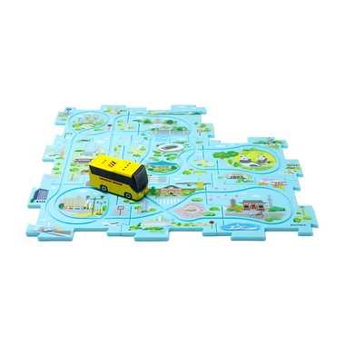 Masudaya Corporation Panel World Around Tokyo Run! Hato Bus Toy Vehicle Bus Ages 3+ Battery Operated 480-1731
