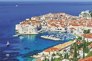 Yanoman 1000-Piece Jigsaw Puzzle: Overseas Scenery - Beautiful Port Town by the Sea (Dubrovnik) (50x75cm) 10-1468 Includes: Piece Request Postcard, Glue, Spatula, Service Card, Jigsaw Puzzle Instructions