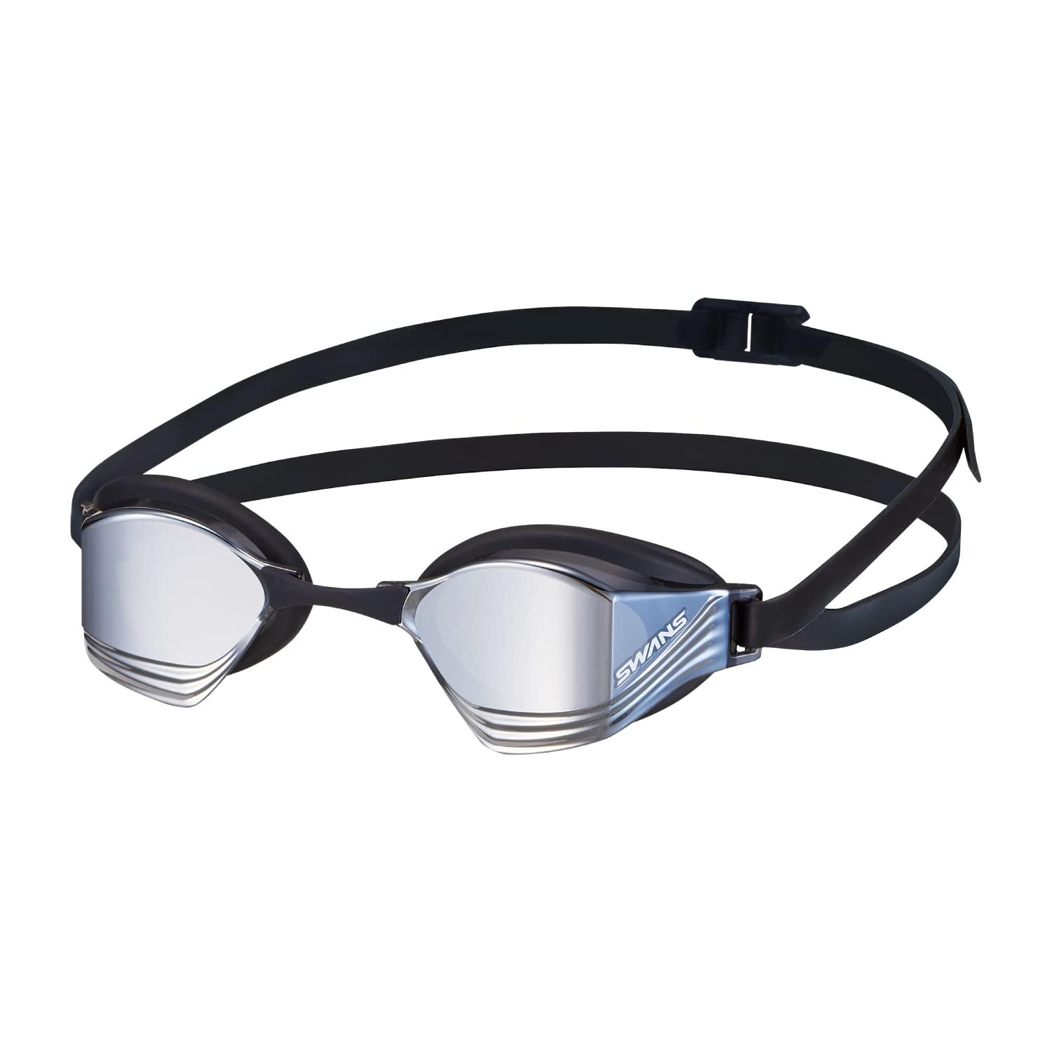 [Swans] Made in Japan Swimming Goggles VEGA VEGA-M re α DSMSI Dark Smoke × Silver Mirror Racing Competition Mirror Lens Anti-Fog Cushion Included World Aquatics Approved