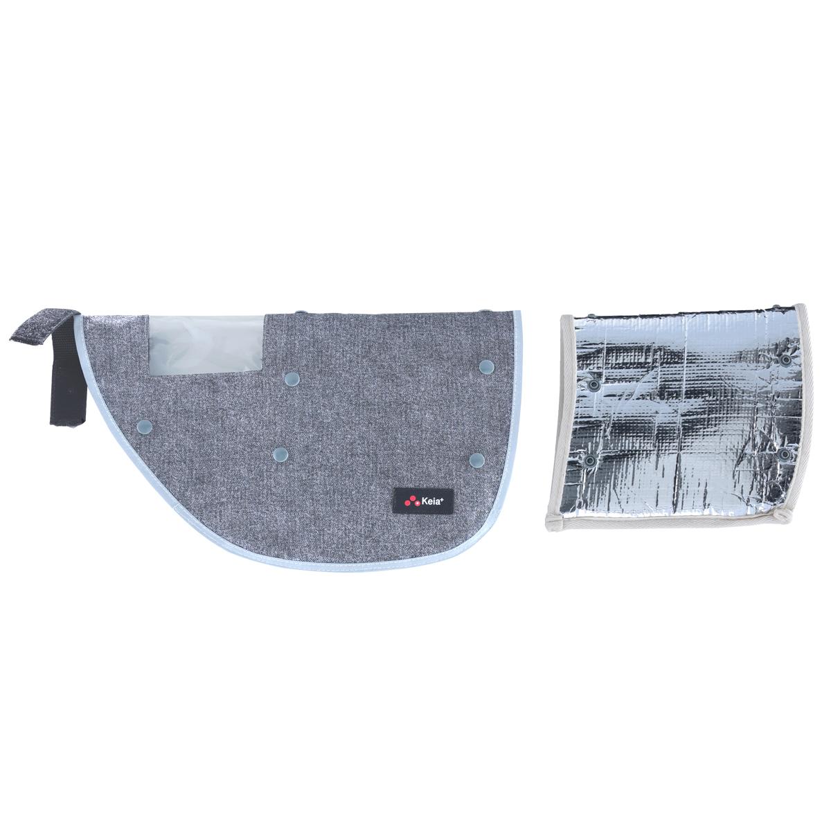 Kawasumi Seisakusyo All-Season Handlebar Cover Denim Charcoal Gray Width 230mm × Length 390mm 259-00064/KWH-550CG