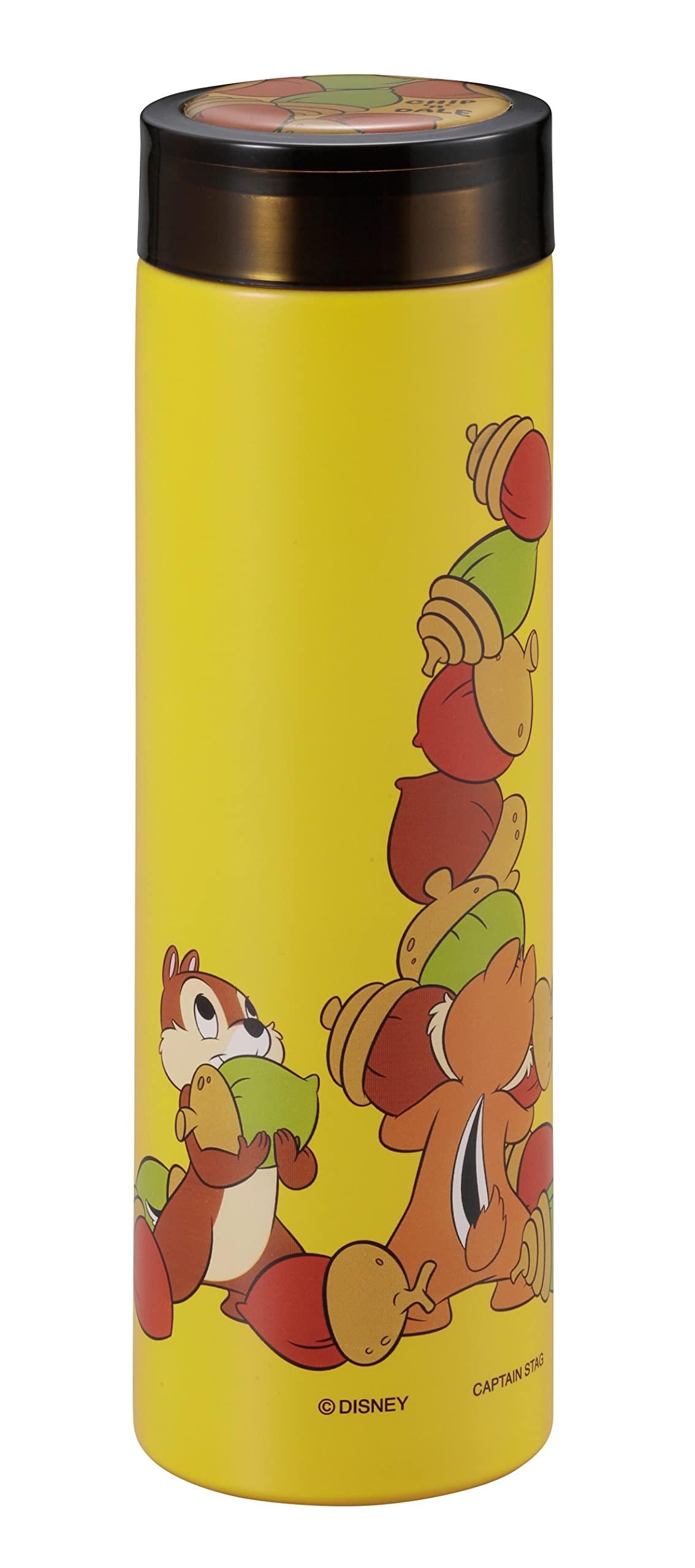 Pearl Metal Water Bottle Mag Bottle Disney Smart Personal Bottle 300ml Lightweight Vacuum Double-Wall Insulated Hot & Cold Chip & Dale/Acorn