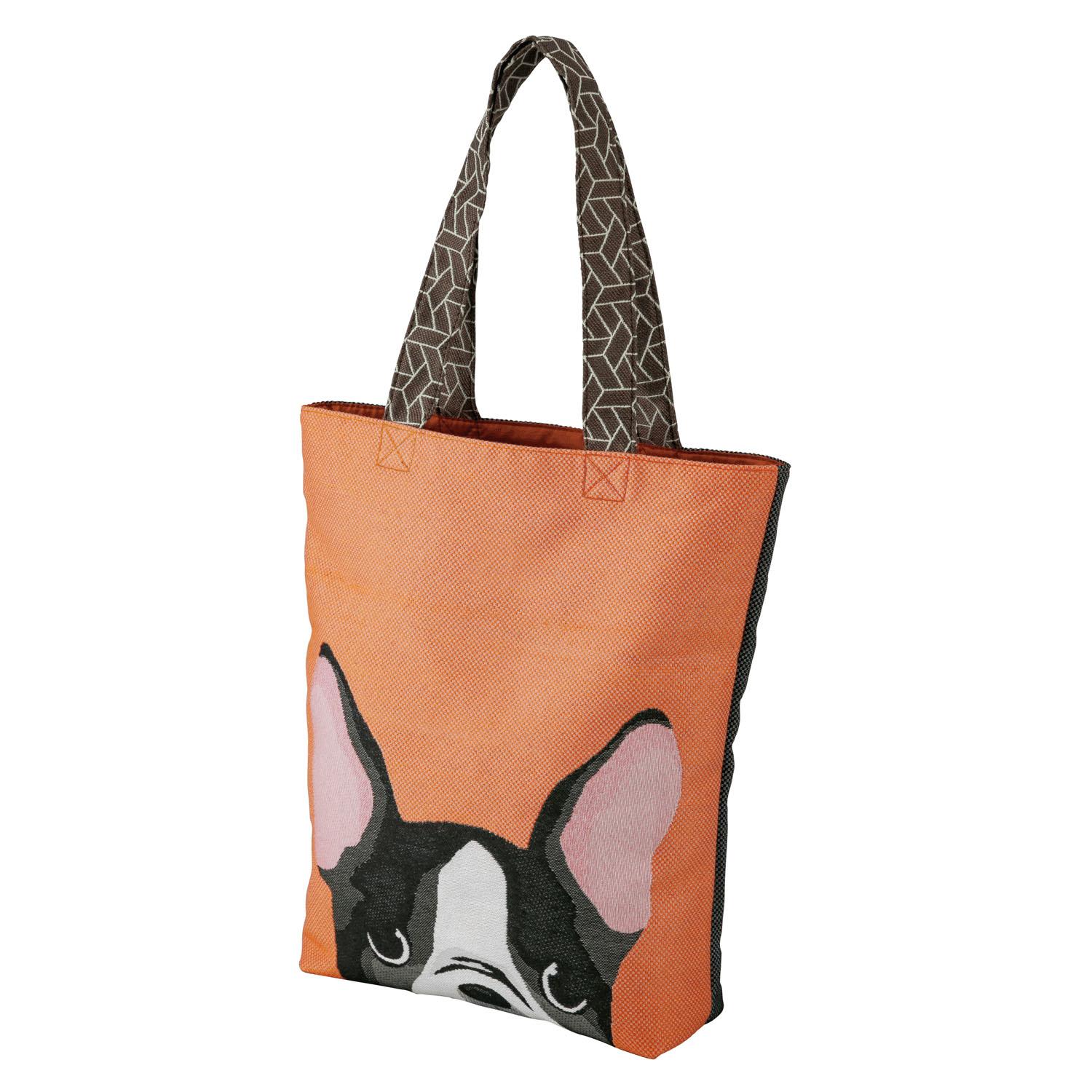 Maru Shin Tote Bag Small Item Pouch Wonderful Peace Love Eyes French Bulldog Dog Cat Cute Ladies Large Capacity Gusseted A4 0765002400