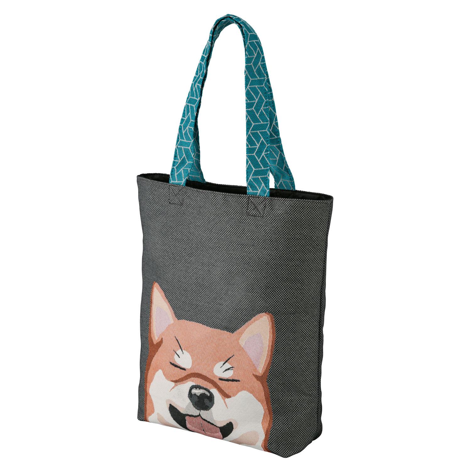 Maru Shin Tote Bag Small Item Pouch Wonderful Peace Love Eyes_Shiba Inu Dog Cat Cute Ladies Large Capacity Gusseted A4 0765002500