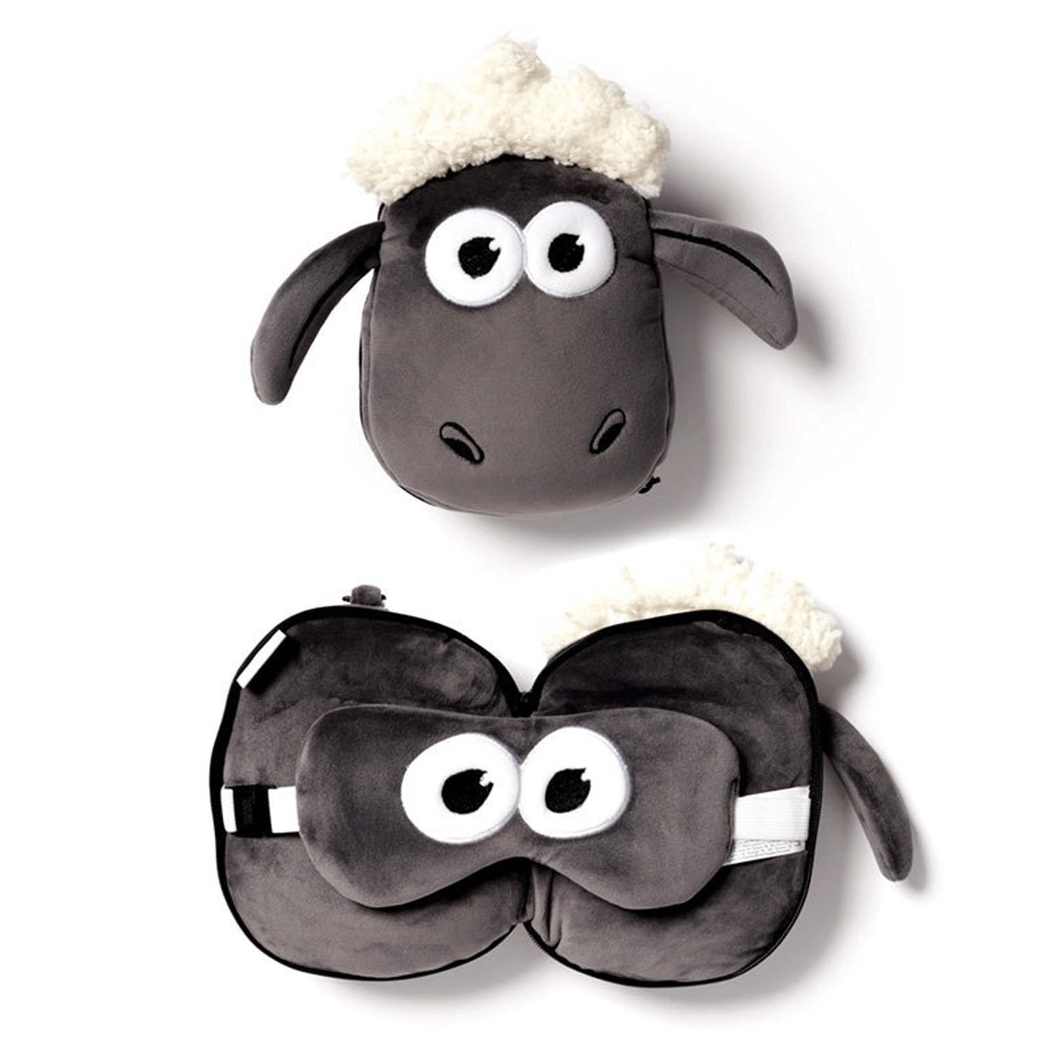 Sheep's Shaun Soft and Plush Pillow with Eye Mask