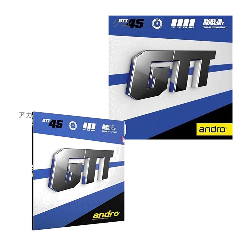 andro Table Tennis Rubber GTT45 Light Tension Backhand Soft Rubber 112277 Red 1.6mm