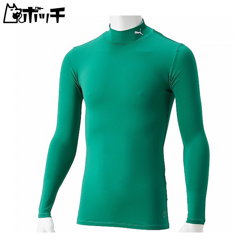 [PUMA] Compression Inner Shirt Long Sleeve High Neck Innerwear Compression Mock Neck LS Shirt Junior 656331 Kids 2024 Fall/Winter Color Pepper Green (05) 130