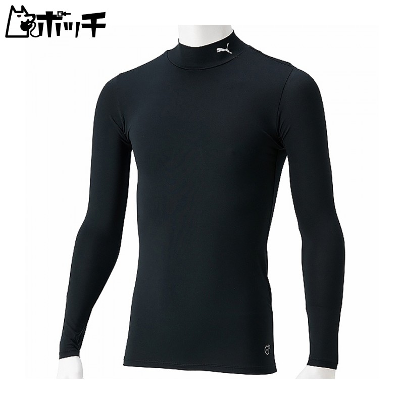 [PUMA] Compression Inner Shirt Long Sleeve High Neck Innerwear Compression Mock Neck LS Shirt Junior 656331 Kids 2024 Fall/Winter Color PUMA Black (03) 130