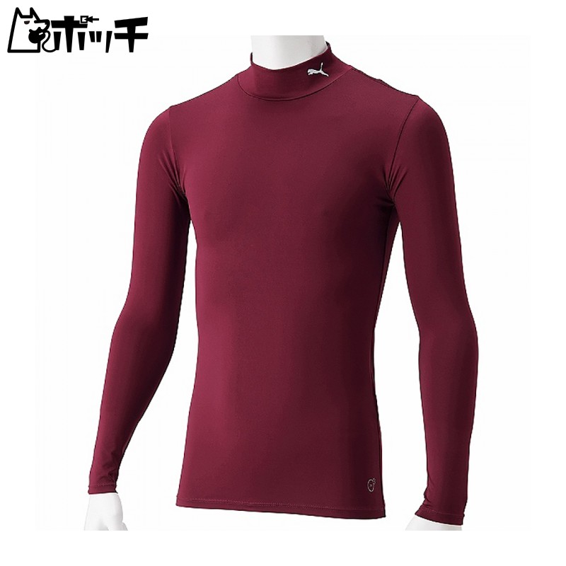 [PUMA] Compression Inner Shirt Long Sleeve High Neck Innerwear Mock Neck LS Shirt Junior 656331 Kids 2024 Fall/Winter Color Cordovan (09) 130