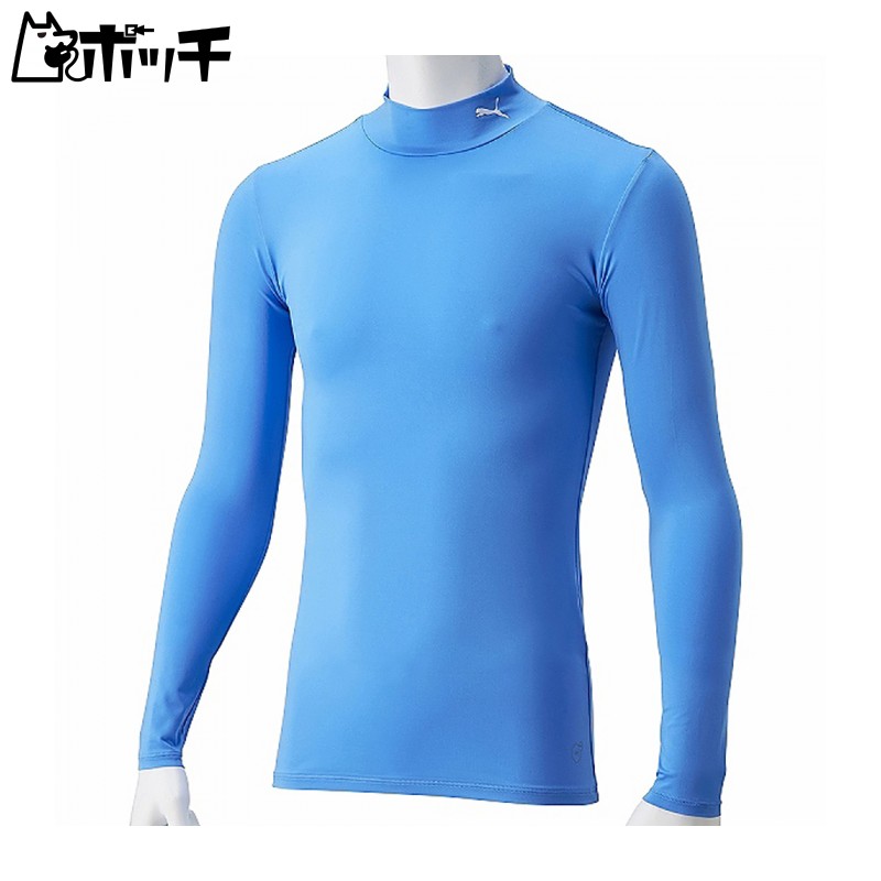 [PUMA] Compression Inner Shirt Long Sleeve High Neck Innerwear Mock Neck LS Shirt Junior 656331 Kids 2024 Fall/Winter Color Azure Blue (12) 150