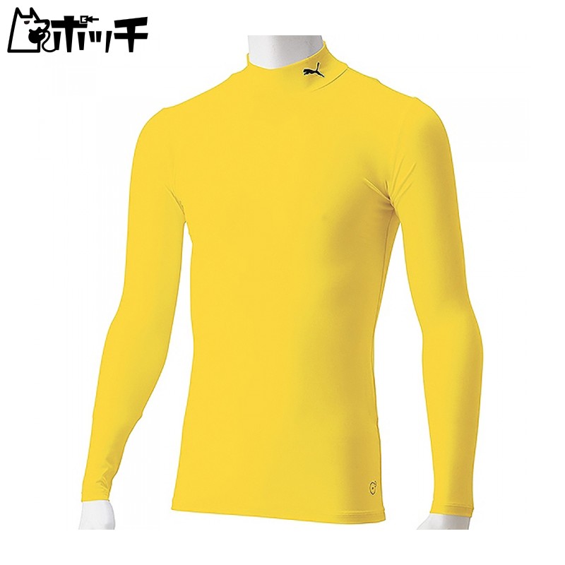[PUMA] Compression Inner Shirt Long Sleeve High Neck Innerwear Compression Mock Neck LS Shirt Junior 656331 Kids 2024 Fall/Winter Color Cyber Yellow (07) 130