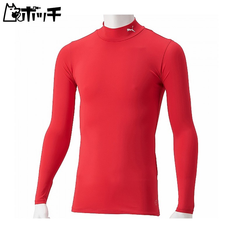 [PUMA] Compression Inner Shirt Long Sleeve High Neck Innerwear Compression Mock Neck LS Shirt Junior 656331 Kids 2024 Fall/Winter Color PUMA Red (01) 130