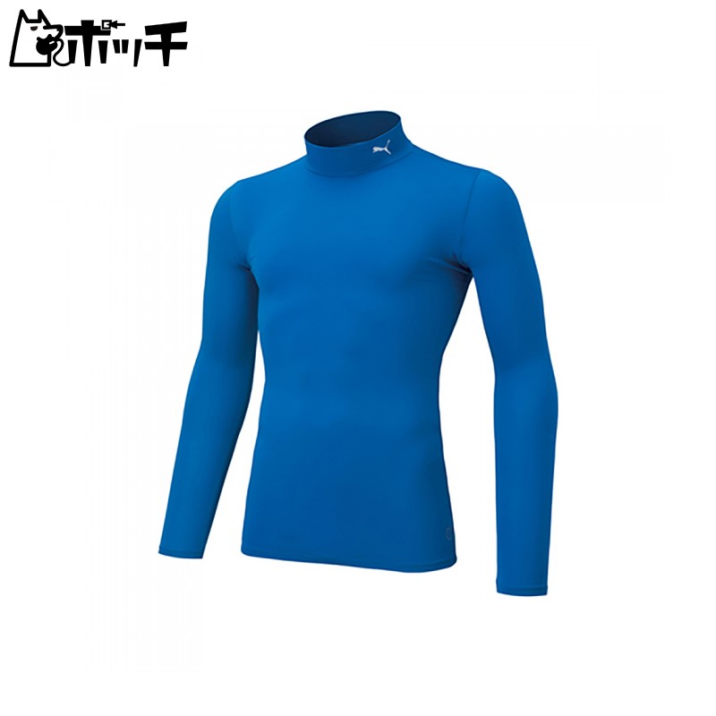[PUMA] Compression Inner Shirt Long Sleeve High Neck Innerwear Mock Neck LS Shirt Junior 656331 Kids 2024 Fall/Winter Color Electric Blue Lemonade (02) 140