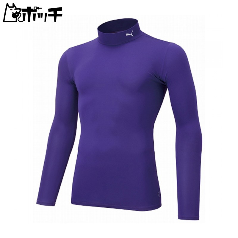 [PUMA] Compression Inner Shirt Long Sleeve High Neck Innerwear Compression Mock Neck LS Shirt Junior 656331 Kids 2024 Fall/Winter Color Prism Violet (14) 130