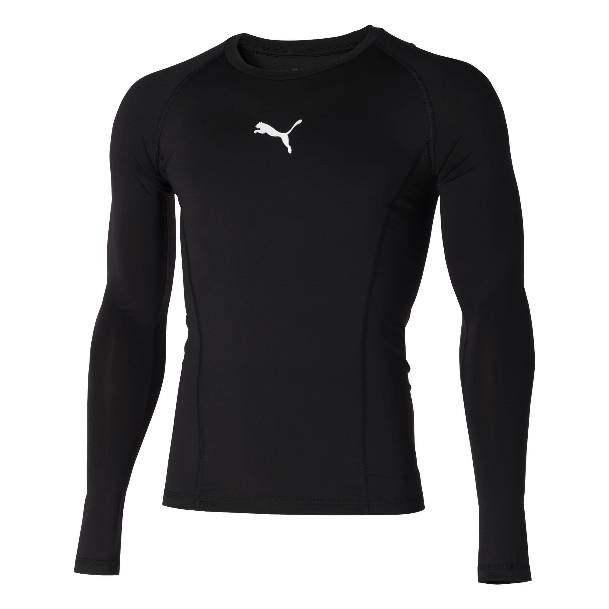 [PUMA] Soccer Compression Base Layer Moisture-Wicking LIGA BASELAYER SS T-Shirt LS 658223 Men's 2024 Fall/Winter Color Black (03) XL