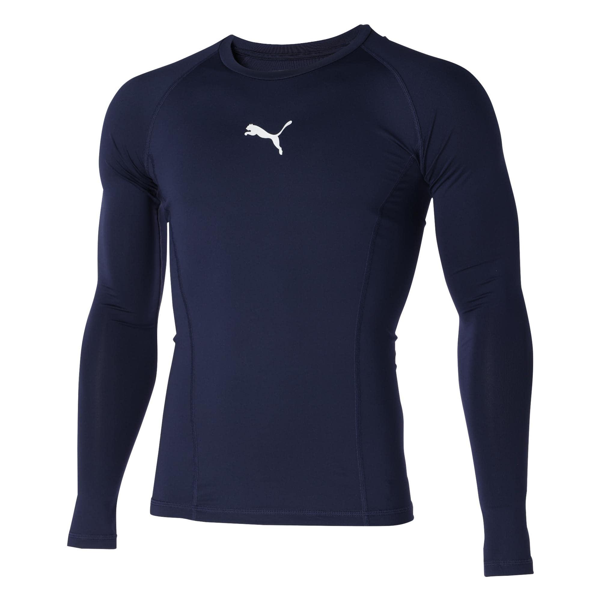 [PUMA] Soccer Compression Base Layer Moisture-Wicking LIGA BASELAYER SS T-Shirt LS 658223 Men's 2024 Fall/Winter Color Peacoat (20) 2XL