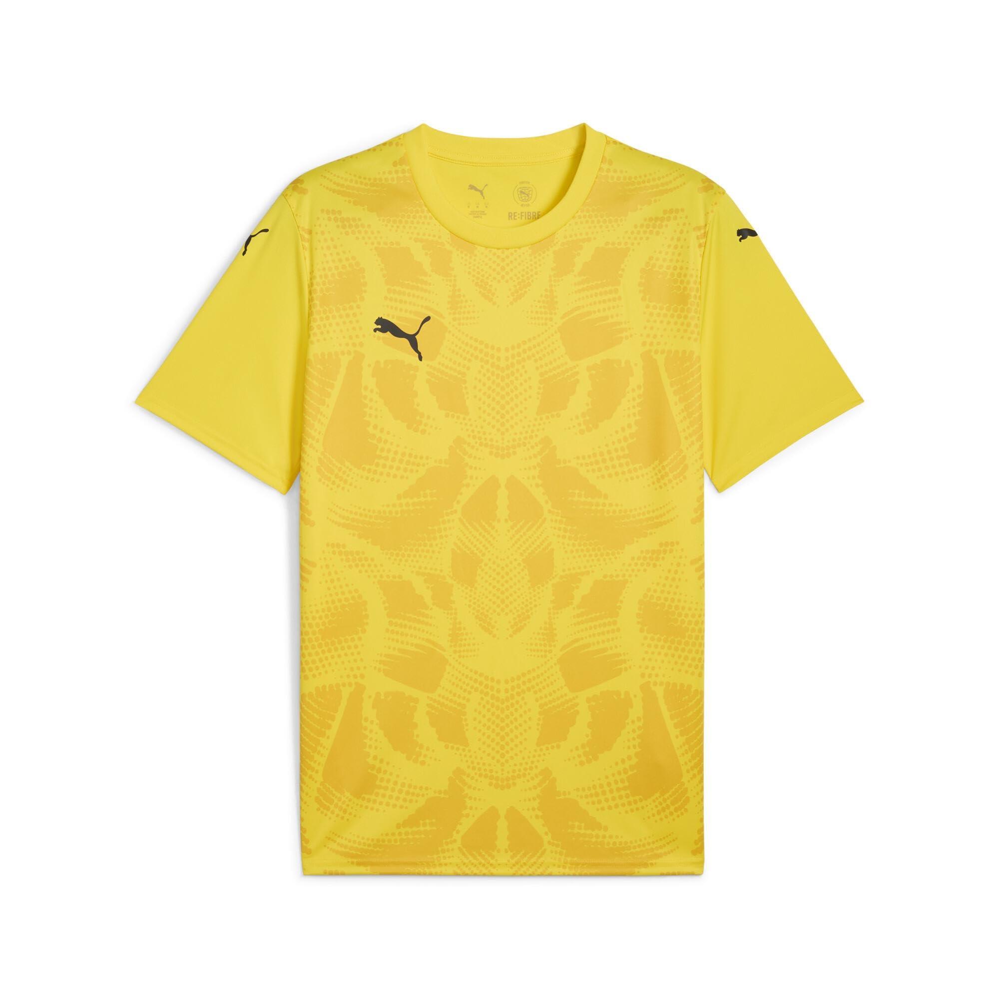 [PUMA] Sporty TEAMCUP Graphic Game Shirt 706791 Spring/Summer 2025 Color Faster Yellow Black (07)