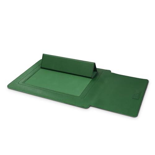 JTT 3-in-1 Sleeve Case for Notebook PC Protective Case with Stand Desk Mat Mouse Pad 15.4" Green JTSLV154-GR