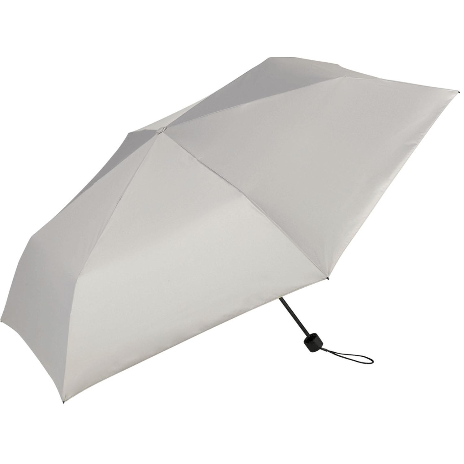 Because Folding Umbrella 60cm UV Protection Approx. 99.9% Shade Rate 99.9% 240g Sun Umbrella Sun & Rain Use Unisex Heat Shielding Stylish Gray U-DAY All Weather Light/Plain Mini