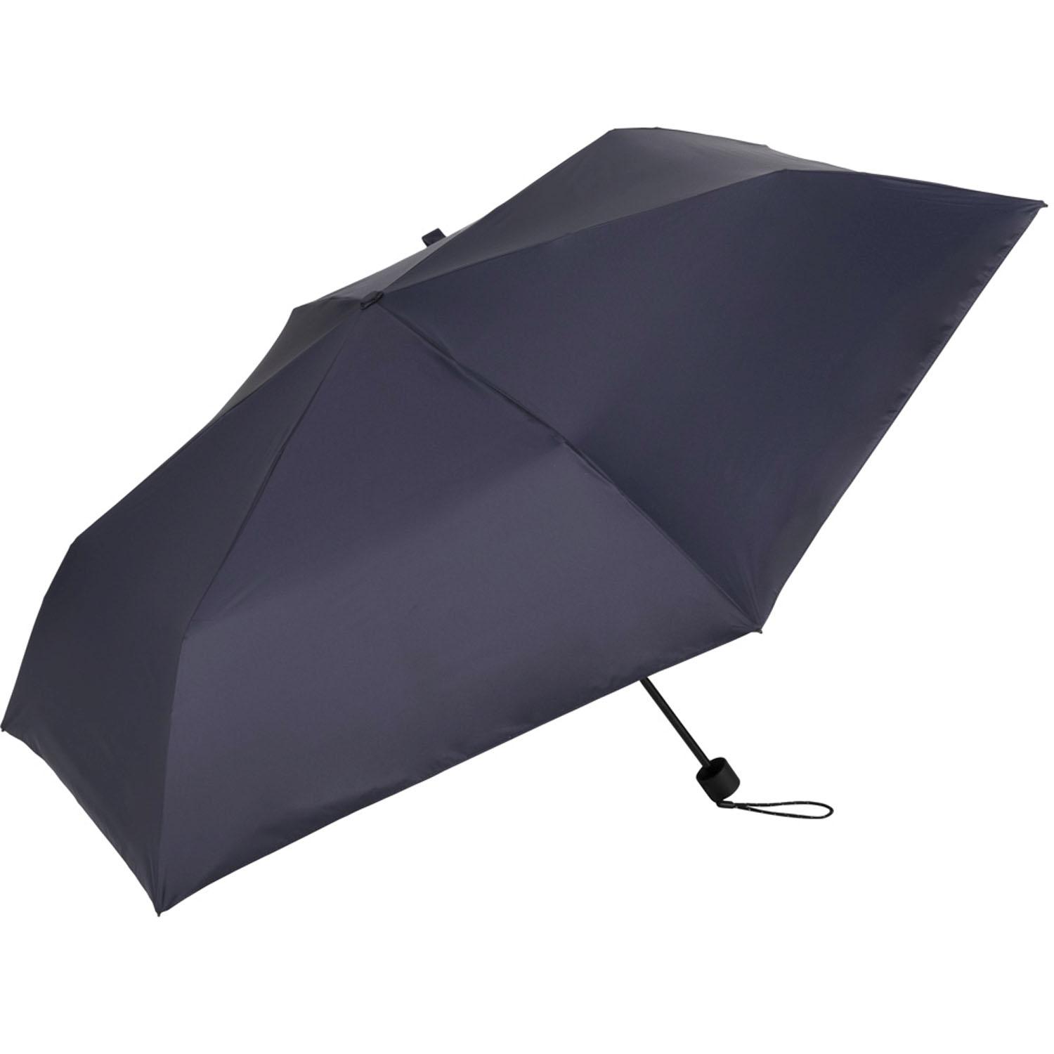 Because Folding Umbrella 60cm UV Protection Approx. 99.9% Shade Rate 99.9% 240g Sun Umbrella Sun & Rain Use Unisex Heat Shielding Stylish Navy U-DAY All Weather Light/Plain Mini
