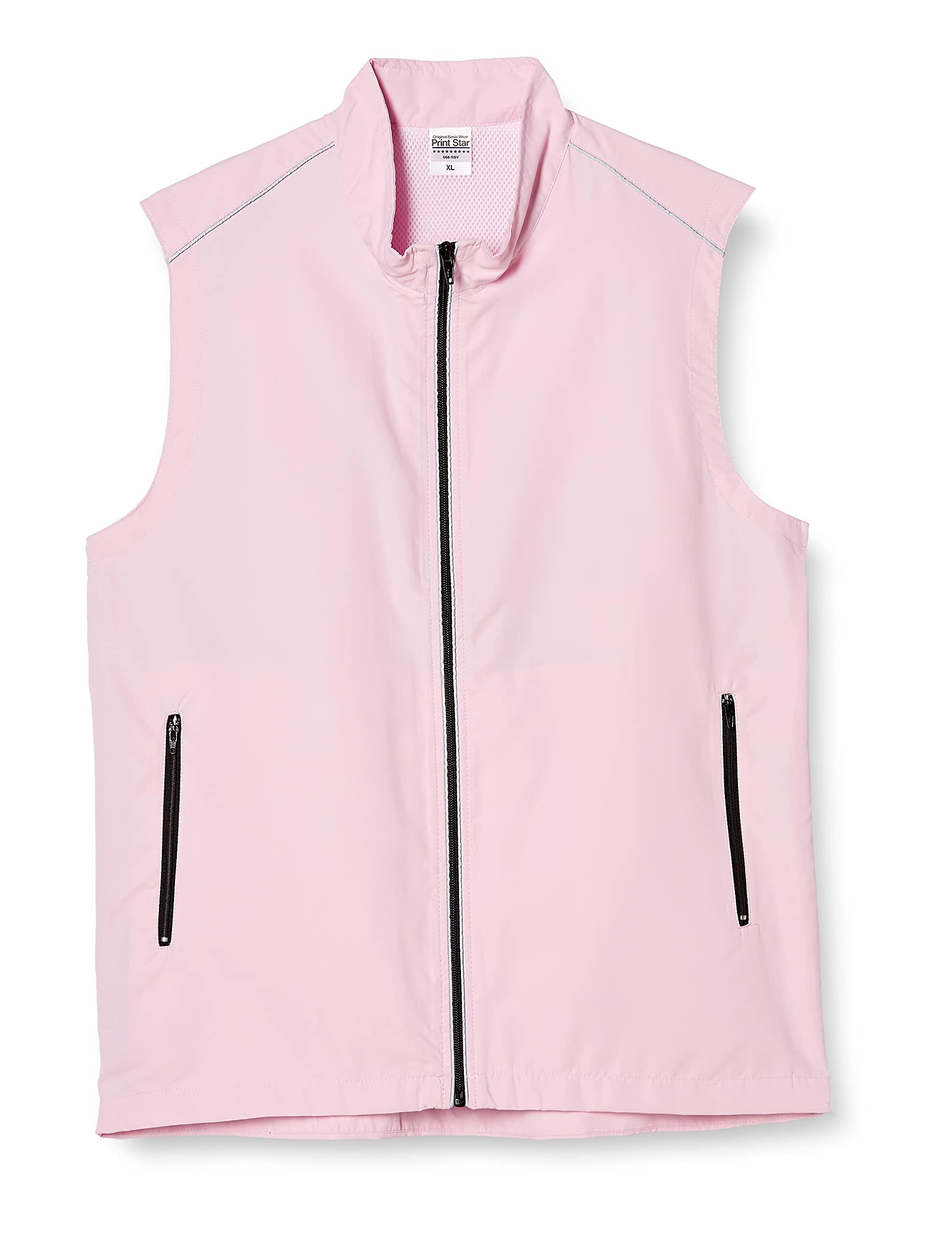 [Printstar] Outerwear Reflective Sports Vest 00068-RSV Men's Pink XL (Equivalent to Japanese size XL)