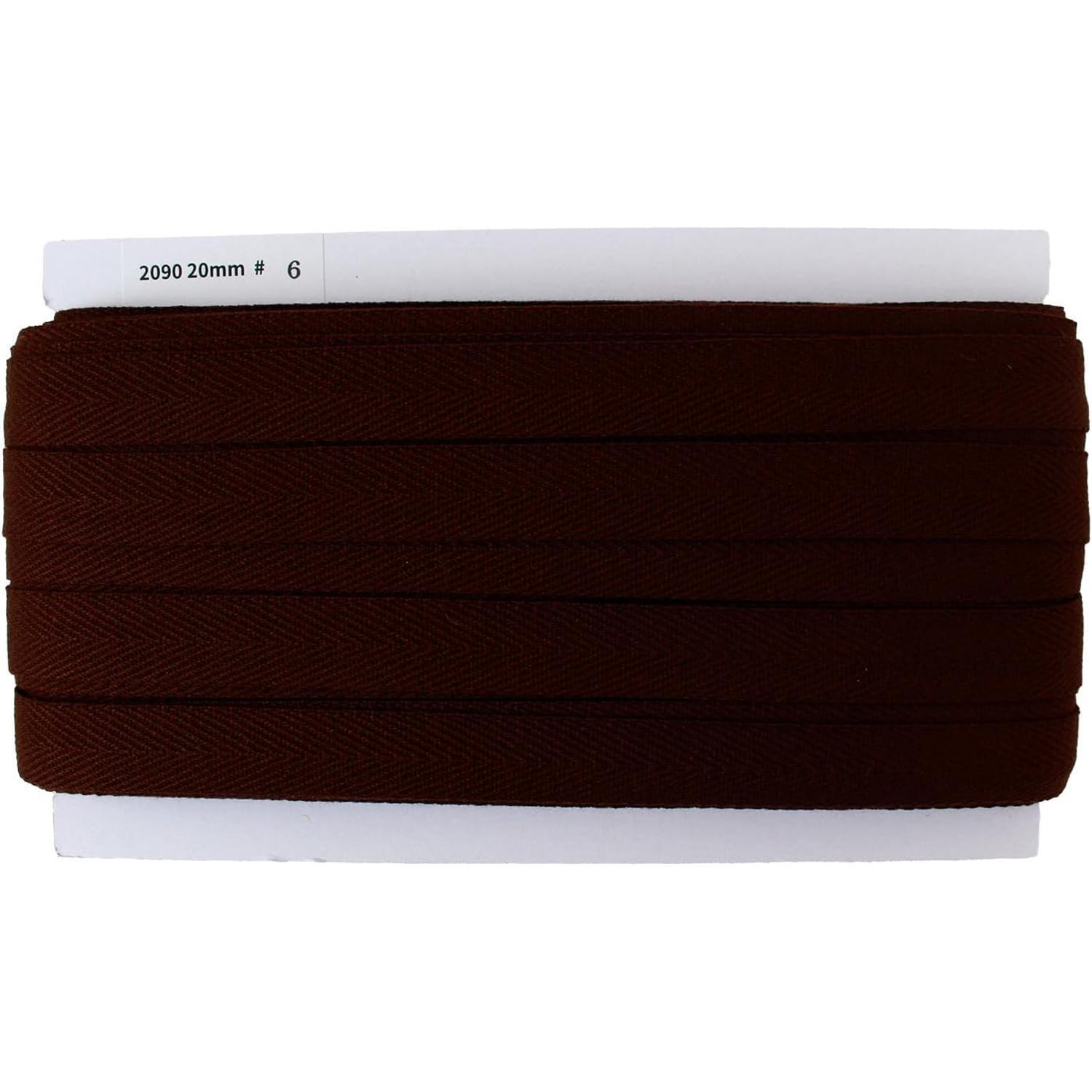 Nippon Chuko Twill Tape Width 20mm × 50m Roll Dark Brown IC2090-6