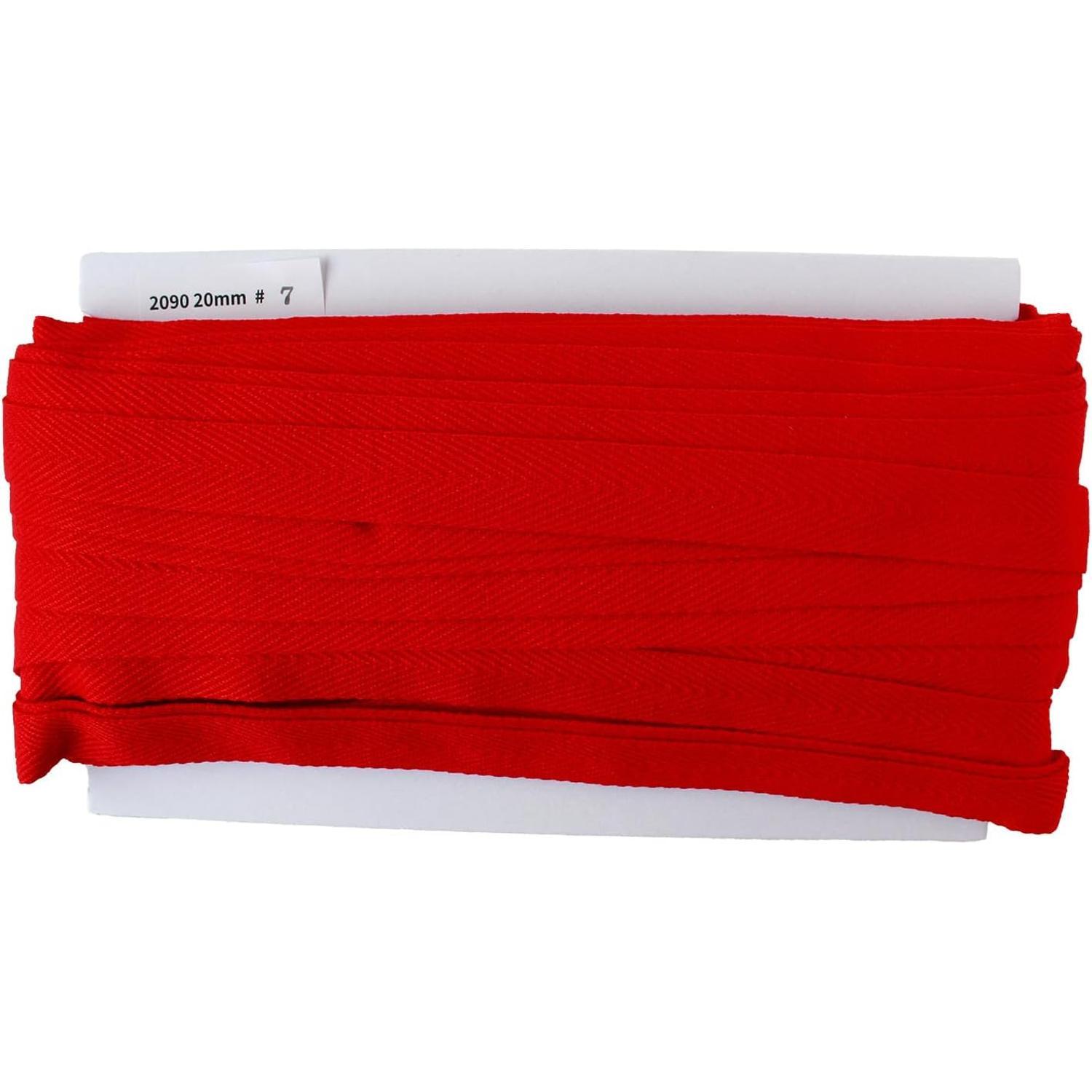 Nippon Chuko Twill Tape Width 20mm × 50m Roll Red IC2090-7